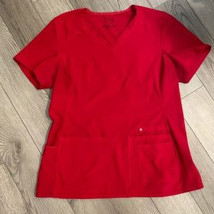 Cherokee iflex LG Red Scrub Top